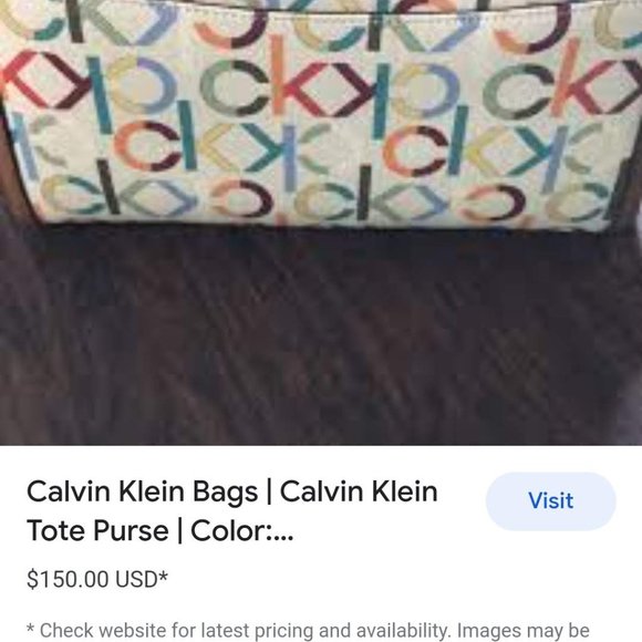 Authentic Calvin Klein coated PVC rainbow signature tote bag - Picture 14 of 14